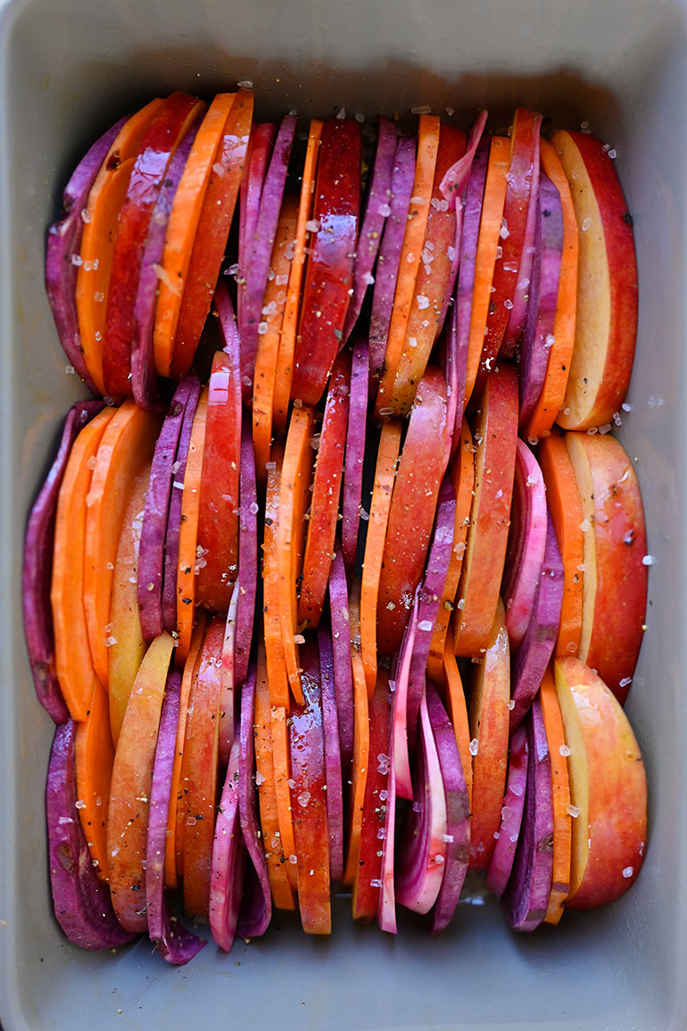 baked apples and sweet potatoes