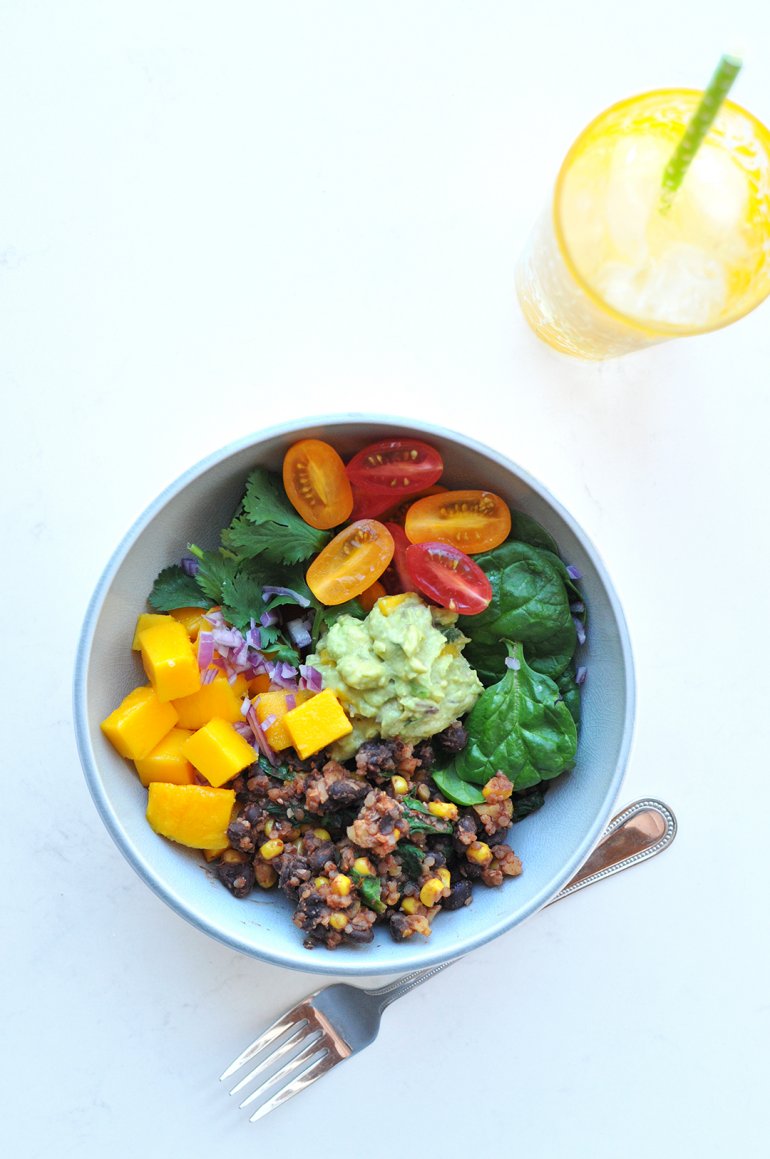 beans and greens buddha bowl