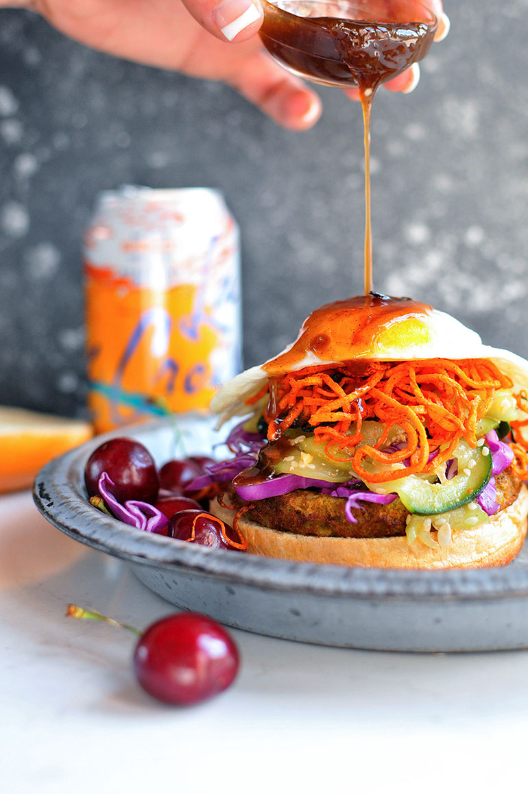 korean bbq bibimbap veggie burgers