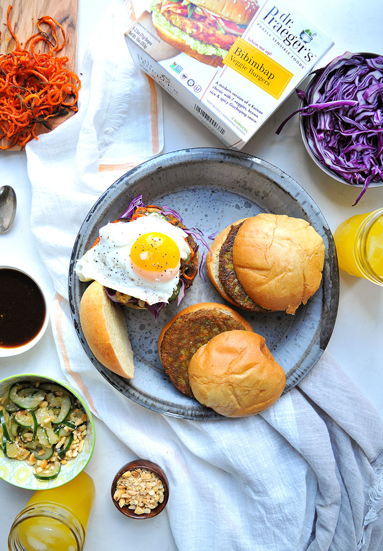 korean bbq dr praeger's bibimbap burgers