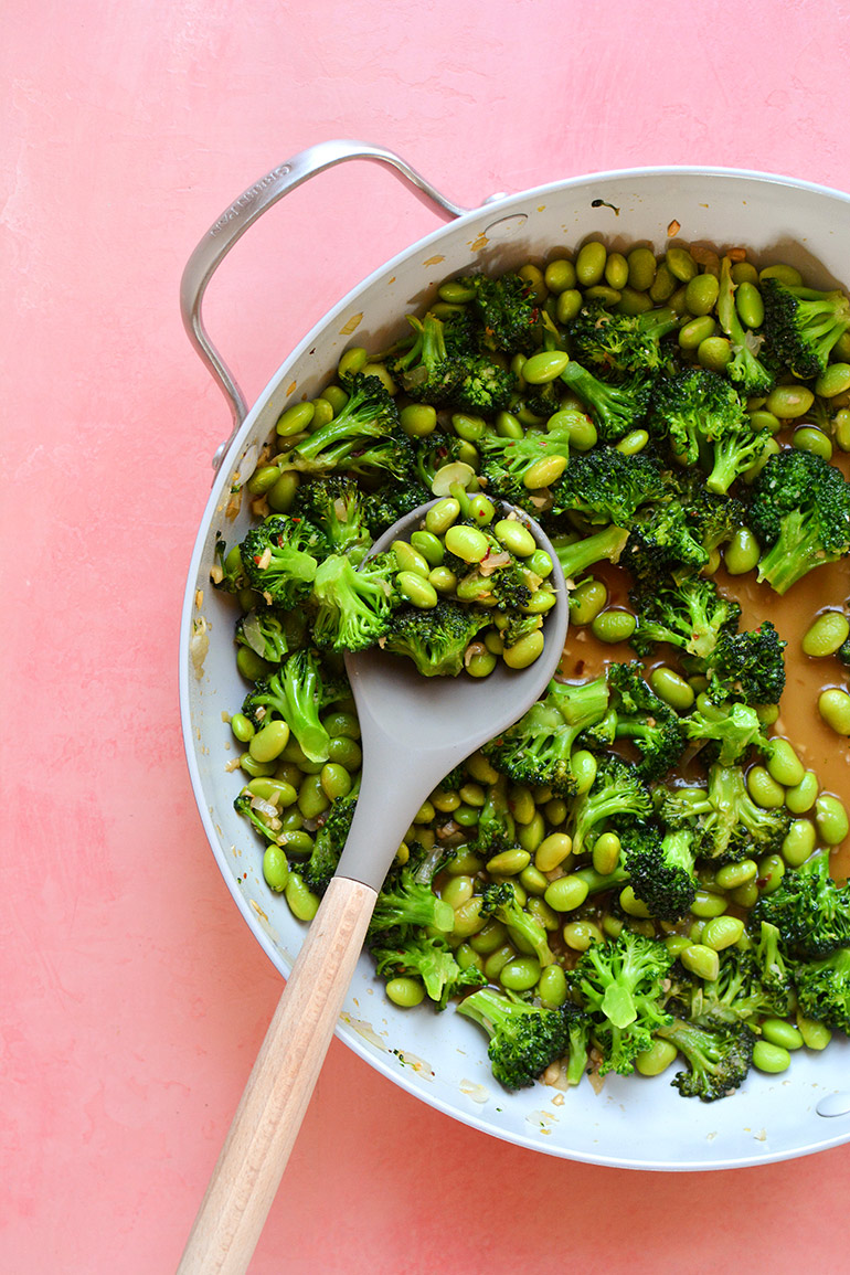 broccoli stir fry in pan