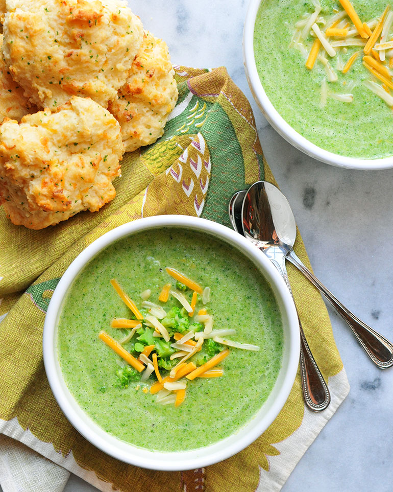 broccoli cheddar soup from superfood weeknights