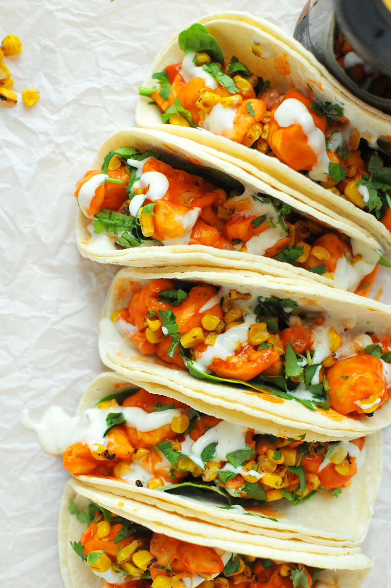 buffalo ranch cauli tacos