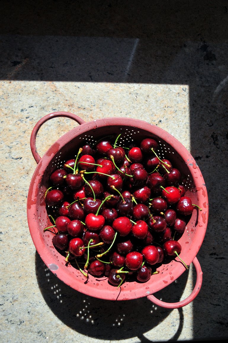 cherries in sunshine