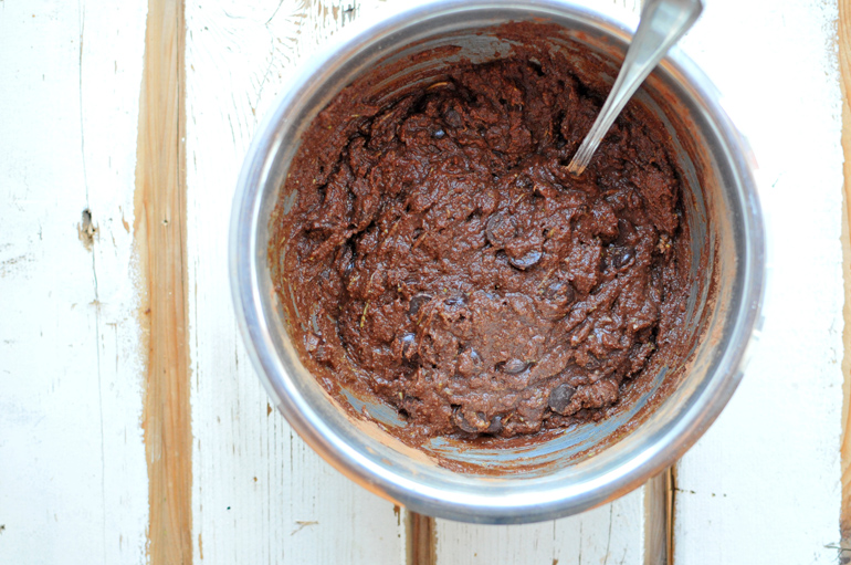 triple chocolate cupcake batter