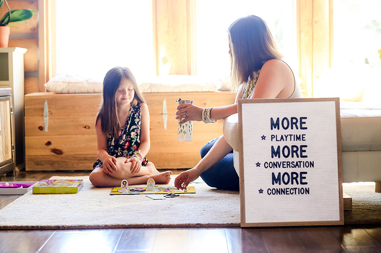 summer playtime letterboard with Silk creamer