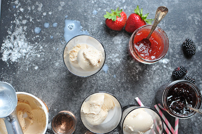 boozy ice cream float spill