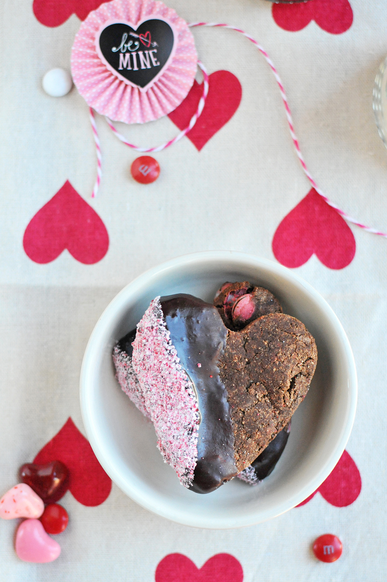 valentines cookies made with coconut flour