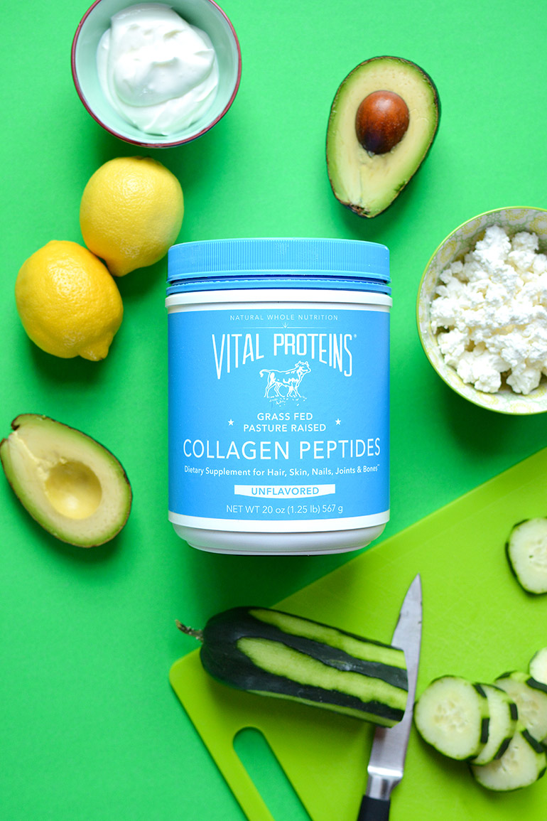 avocado tzatziki with vital proteins collagen peptides