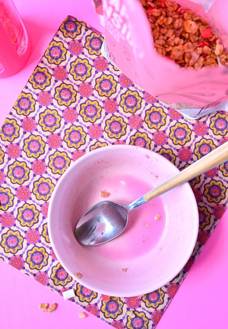 empty happy inside cereal bowl