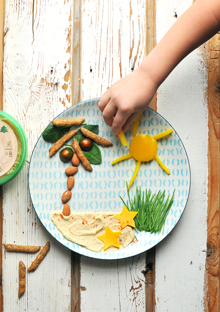 hommus snack plate for kids