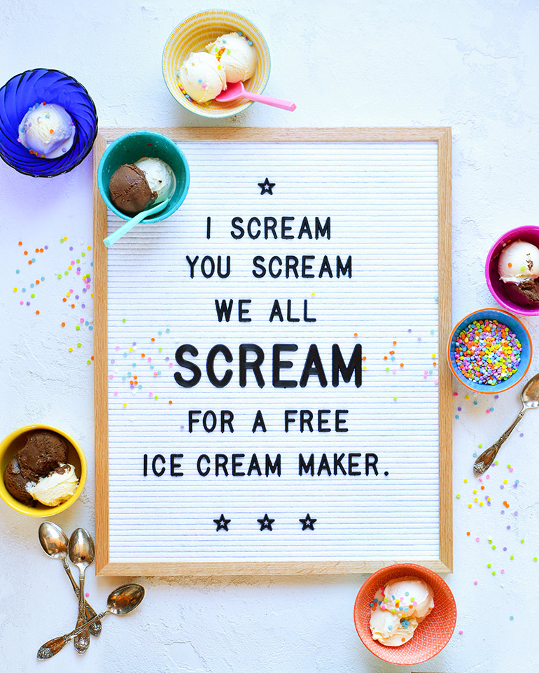 ice cream letterboard