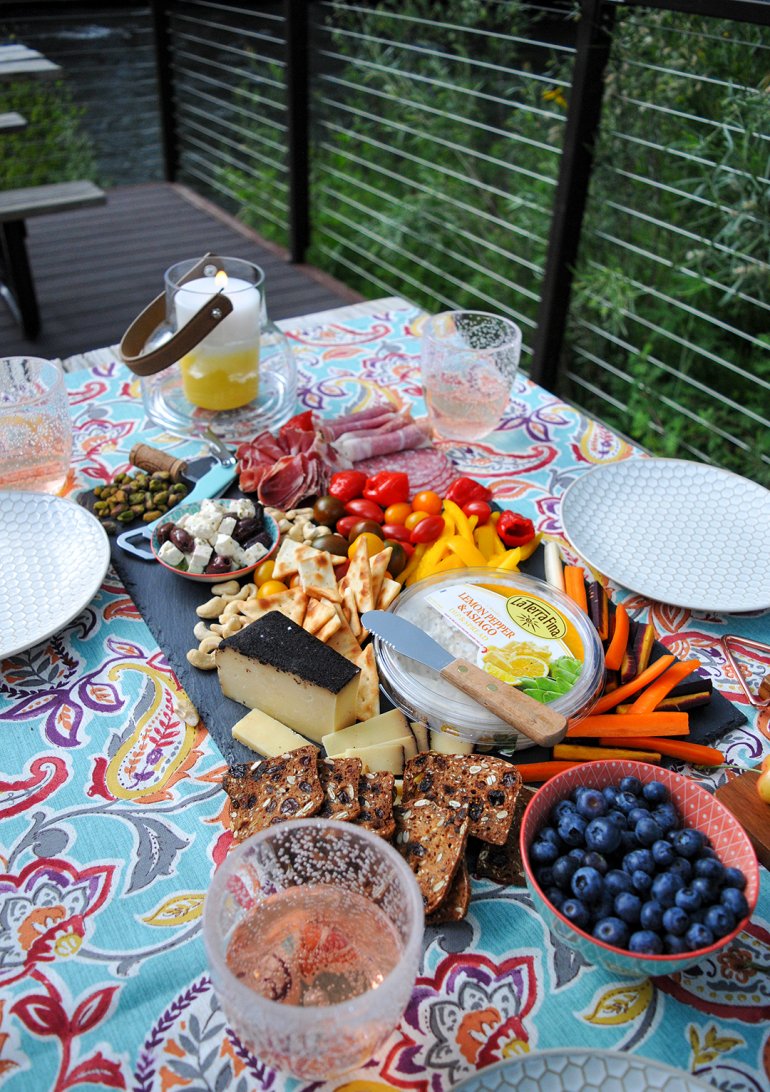 la terra fina outdoor picnic with charcuterie