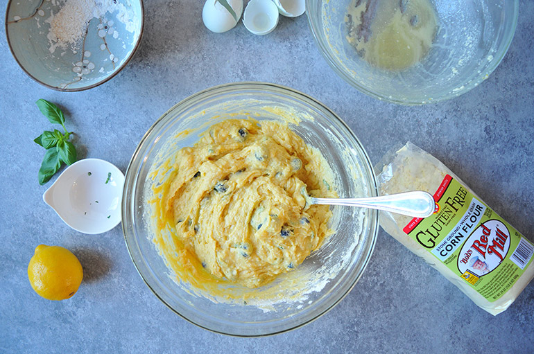 lemon blueberry muffin batter