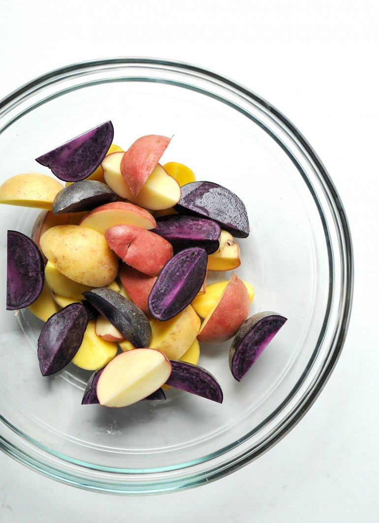 roasted rainbow potatoes