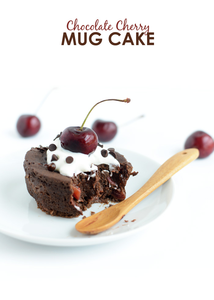 chocolate cherry mug cake