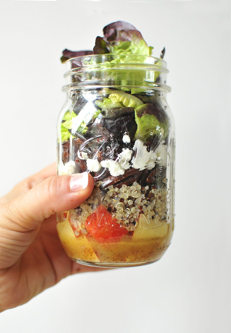 apple harvest mason jar salad