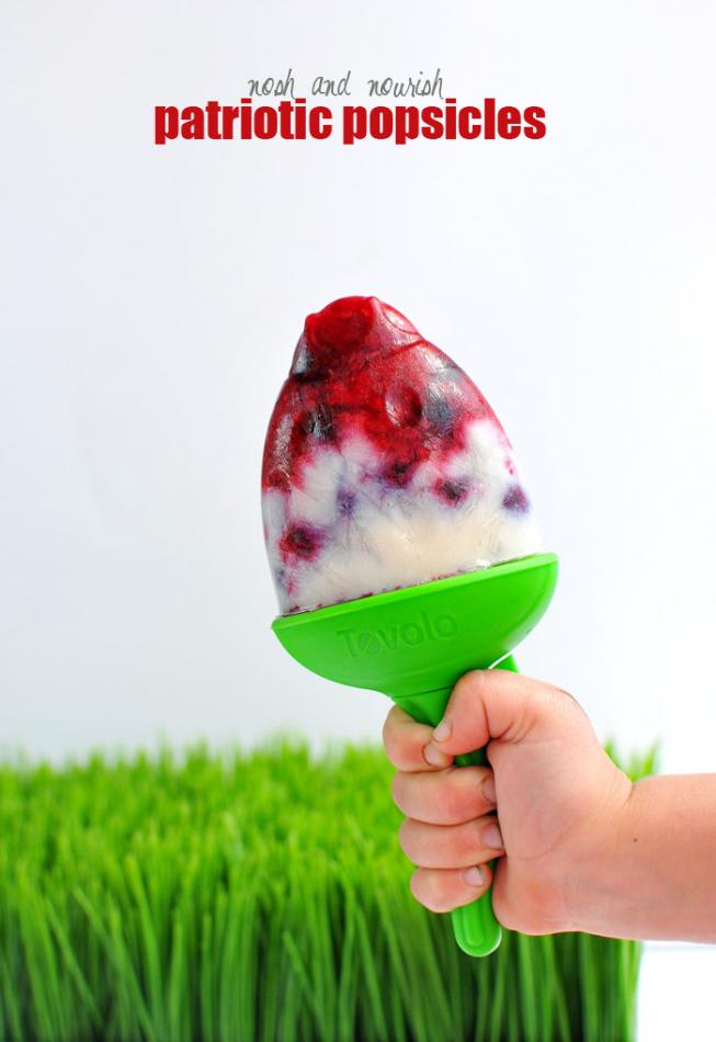 Healthy 4th of July Dessert: Patriotic Popsicles | Nosh and Nourish