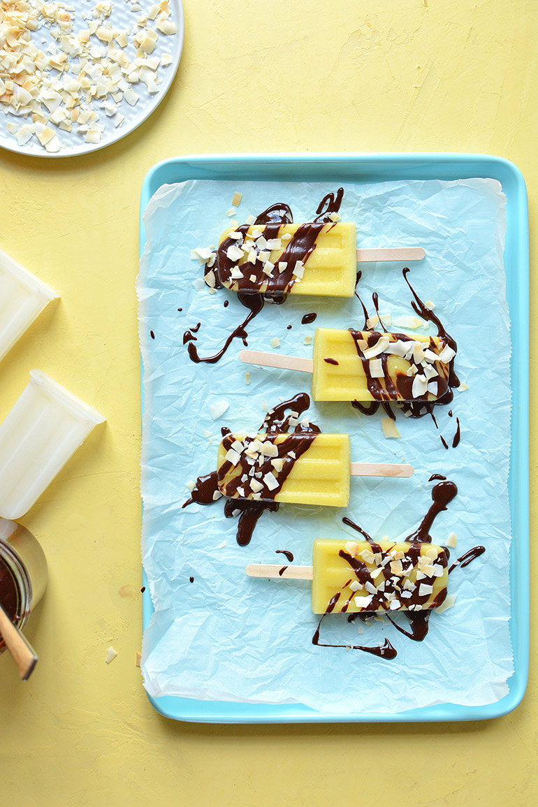 pina colada popsicles with Silk coconutmilk