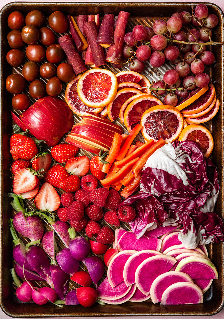 vegan snack board prep