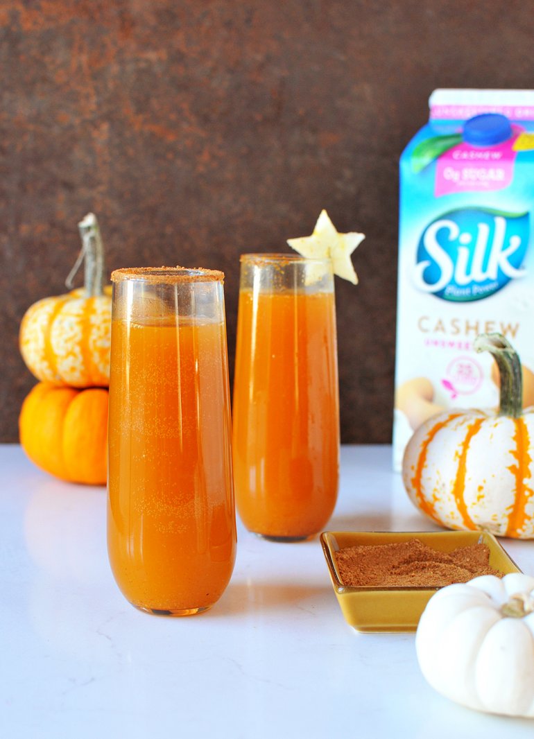 pumpkin pie cider fizz with silk