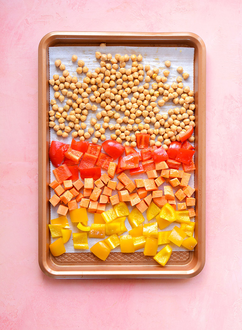 rainbow buddha bowl roasted veggies