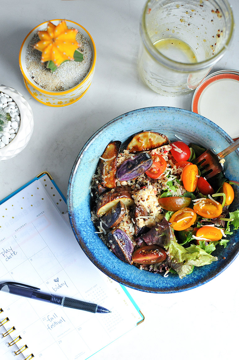 rainbow mason jar salmon salad