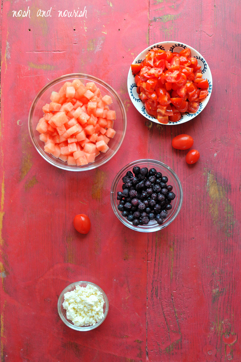red white blue bruschetta ingredients