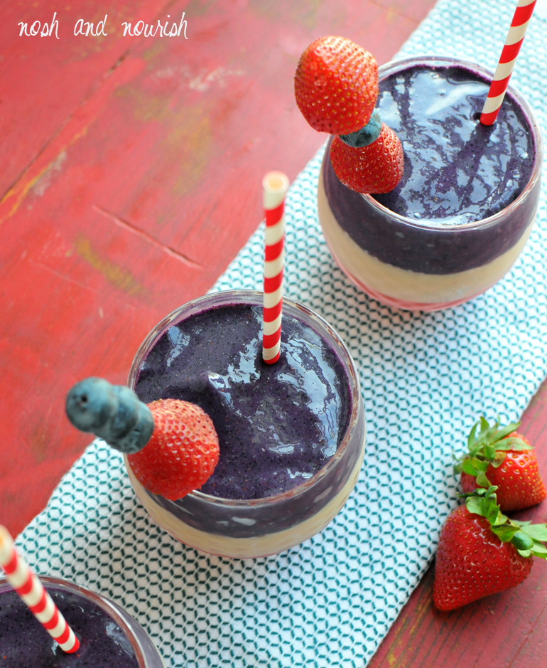red white and blue smoothie