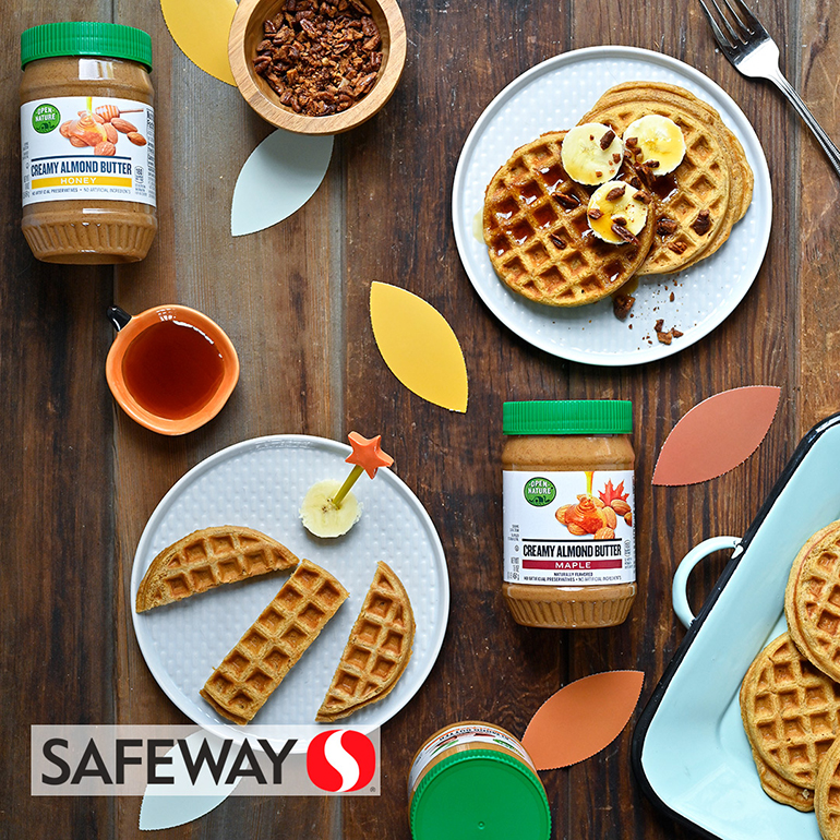 open nature almond butter waffles