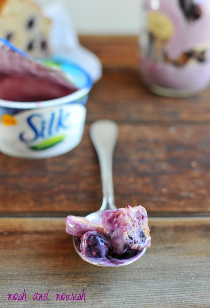 spoonful of blueberry parfait