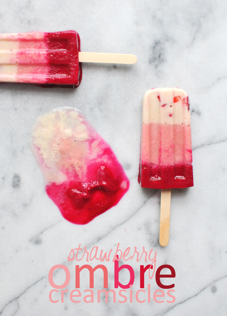 strawberry ombre creamsicles
