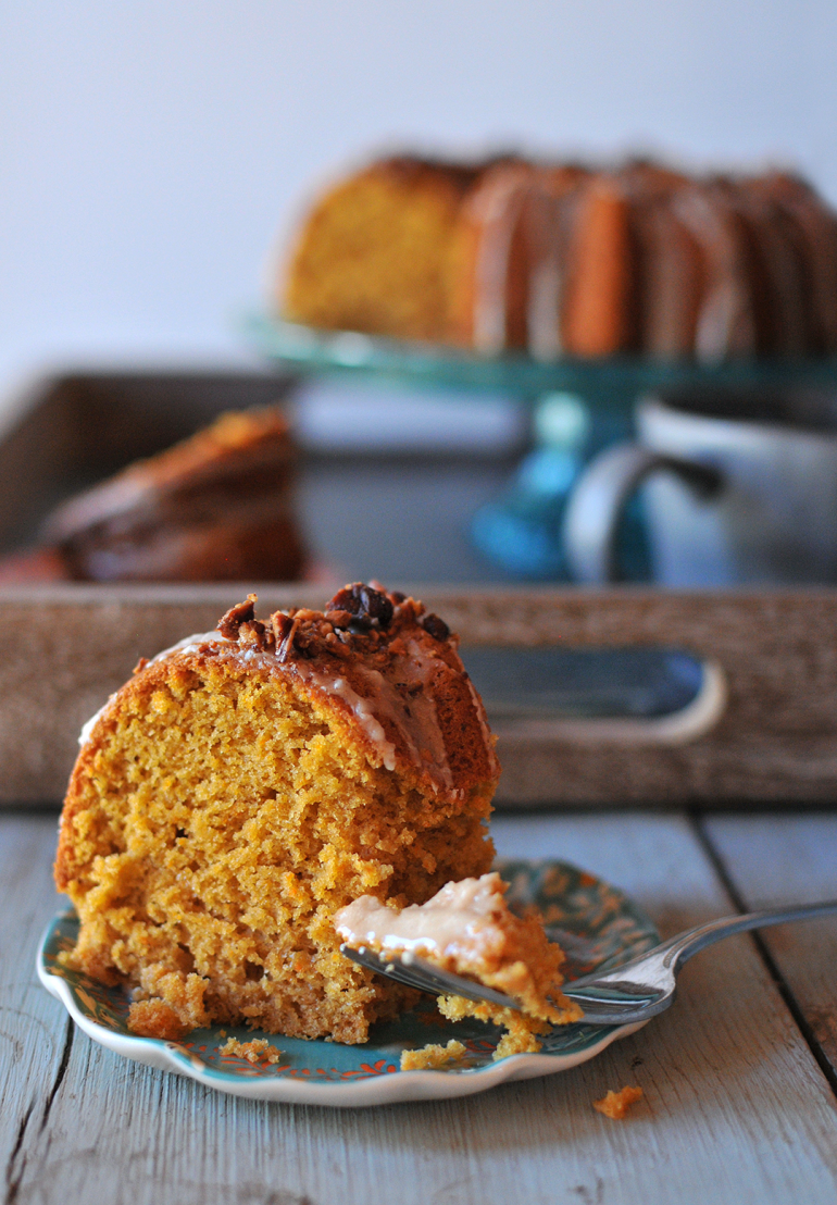 sweet potato bourbon cake sliced