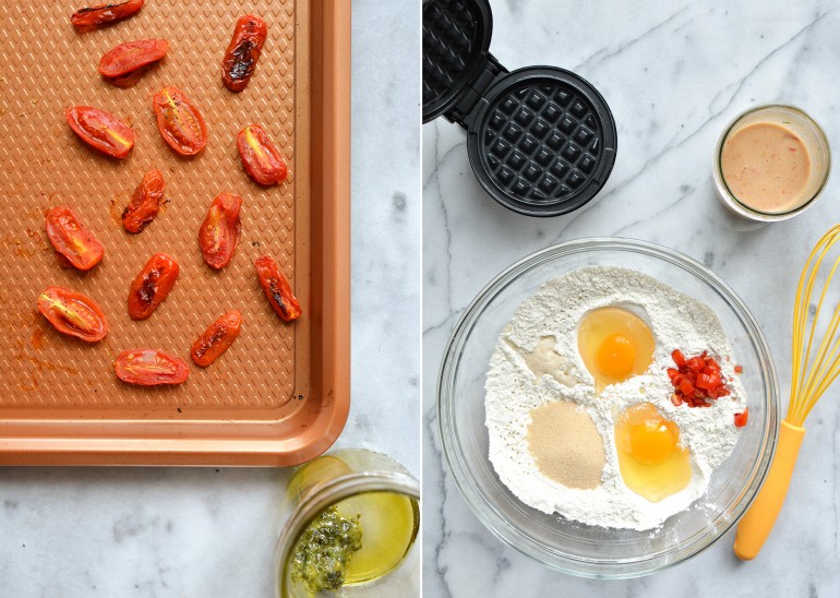 roasting tomatoes for waffles