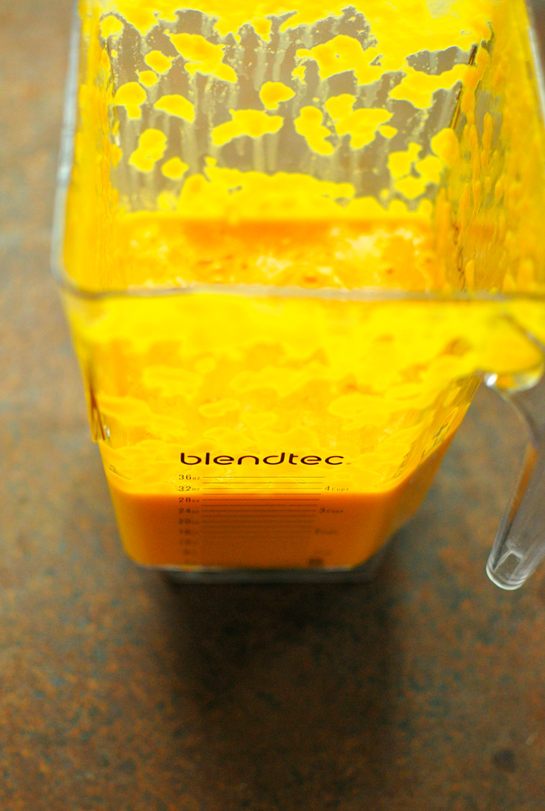 tropical sunrise veggie pops made in the blendtec