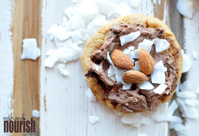 Frosted Chocolate Bird's Nest Cookies